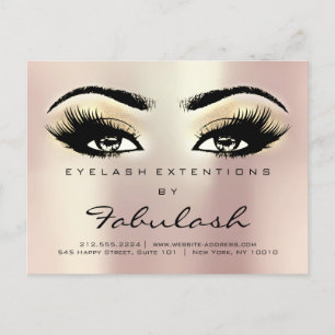 Aftercare Instructions Lashes Extension Champaigne Postkarte