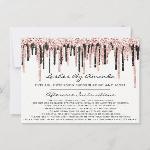 Aftercare Instructions Lashes Rose Tropfen Makeup Einladung