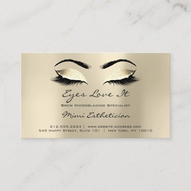 Aftercare Instructions Lashes Visitenkarte (Vorderseite)