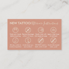 Aftercare Instructions Tattoo Body Art Visitenkarte