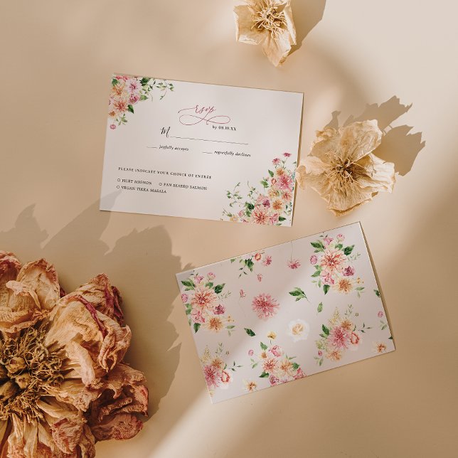 Afterglow Garden Floral Wedding RSVP (Von Creator hochgeladen)