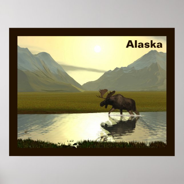 Afternoon Moose Poster (Vorne)
