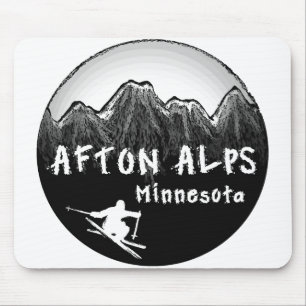 Afton Alps Minnesota Skier Mousepad