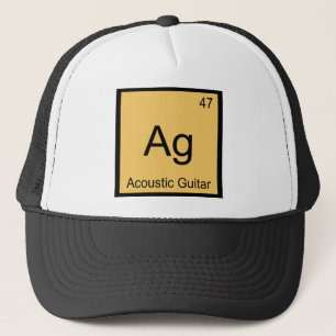 Ag - Akustikgitarre Chemie-Elementsymbol T-Shirt Truckerkappe