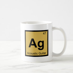 Ag - Akustische Gitarrenchemie Periodischer Tisch Kaffeetasse