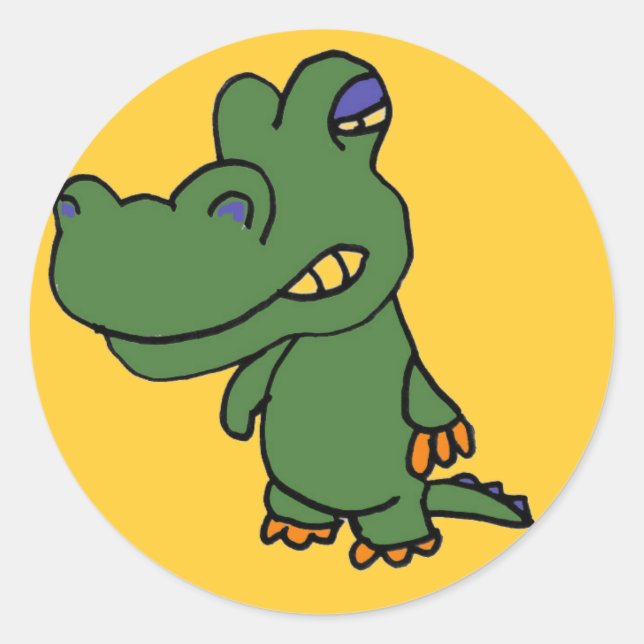 AG- Alligator-Aufkleber Runder Aufkleber (Vorderseite)