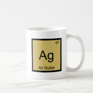 Ag - Luftgitarre Chemie Elementsymbol Musik T-Shir Kaffeetasse