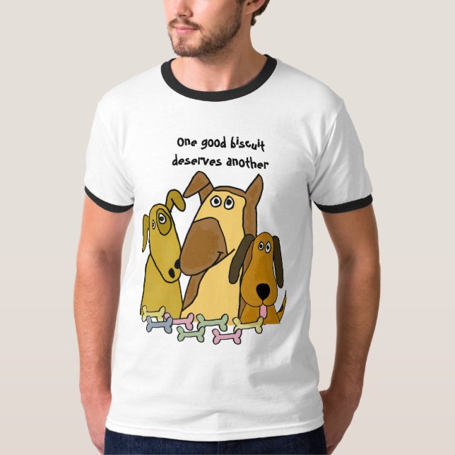 AG, lustiges Hundekuchen-Cartoon-Shirt T-Shirt (Vorderseite)
