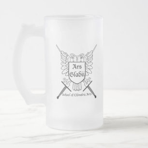 AG Wappen Mattierter Glasstein Mattglas Bierglas