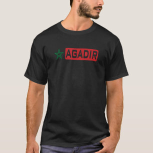 Agadir Marokko Flagge Marocco Marokko Al Maghrib T-Shirt