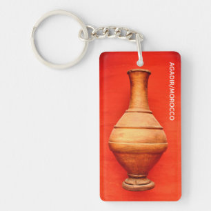 Agadir morocco medina wood vase jar volksislamic b schlüsselanhänger