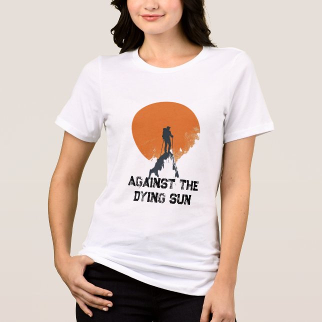 Against the Dying Sun, Sanding with the Sun Peak  Tri-Blend Shirt (Vorderseite)