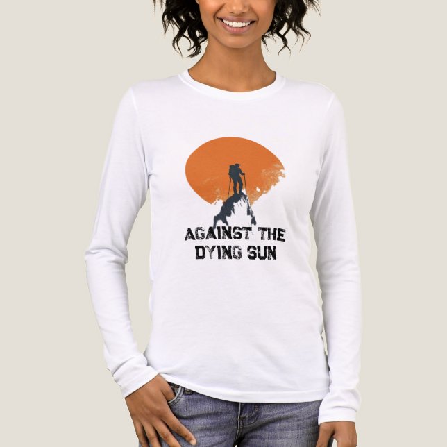 Against the Dying Sun, Sanding with the Sun Peak  Tri-Blend Shirt (Vorderseite)