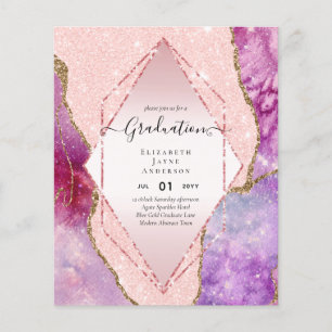 Agaite Glitzer GRADULATION Party lädt Glam CHIC ei Flyer