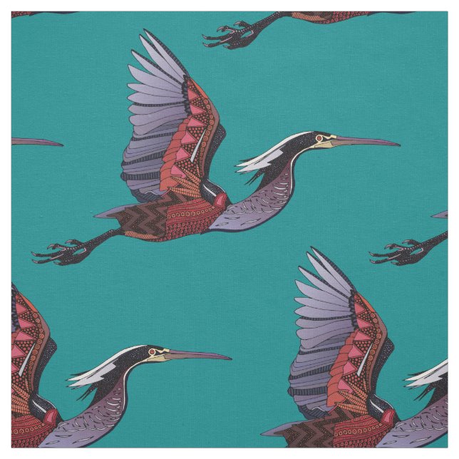 Agami Heron aquamarin Stoff (Muster)