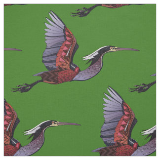 Agami Heron grüner Stoff