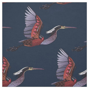 Agami heron indigo Stoff