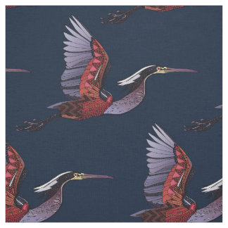 Agami heron indigo Stoff