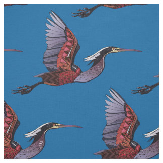 Agami-Heron-Kobaltgewebe Stoff