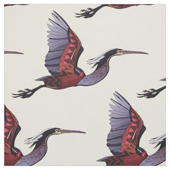 Agami Heron Pergament Stoff (Muster)