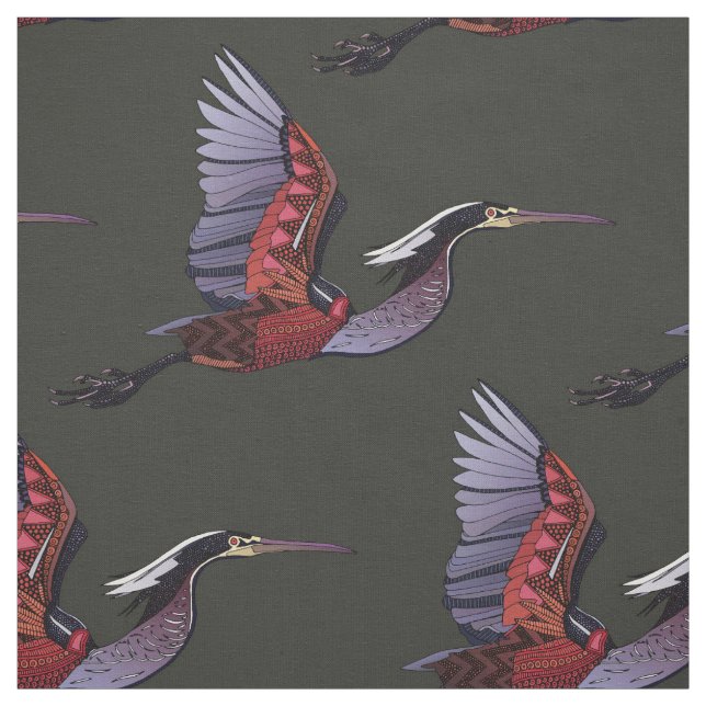 Agami héron tissu foncé (Échantillon)