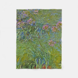 Agapanthus-Blume (von Claude Monet) Fleecedecke