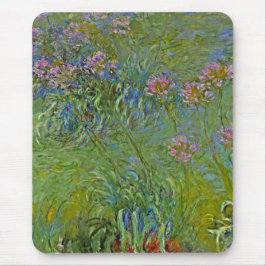 Agapanthus-Blume (von Claude Monet) Mousepad