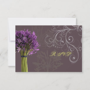 Agapanthus UAWG DIY-Hintergrundfarbe RSVP Karte