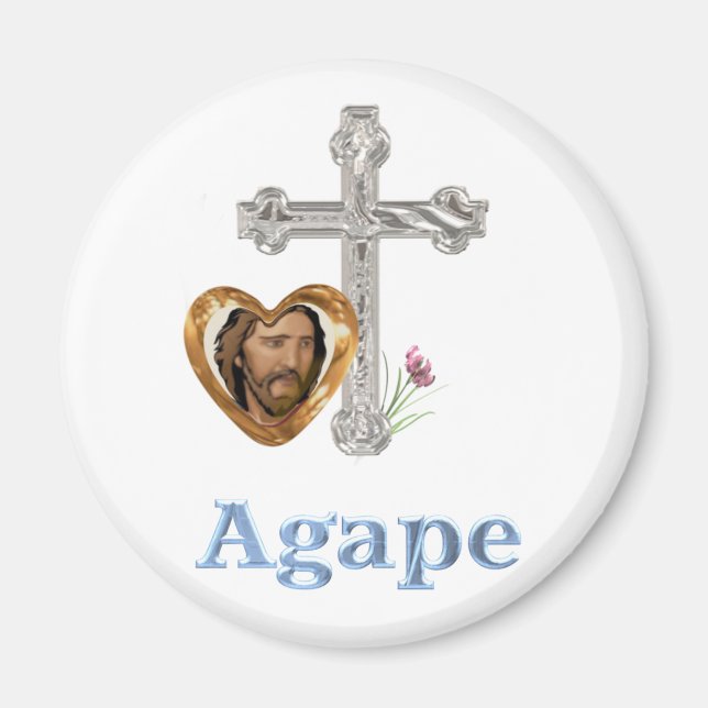 Agape Liebe Christlich Magnet (Vorne)