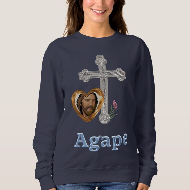 Agape Liebe Christlich Sweatshirt (Vorderseite)