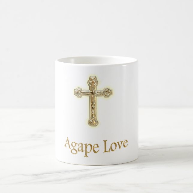Agape-Liebe Christliche Elemente Kaffeetasse (Mittel)