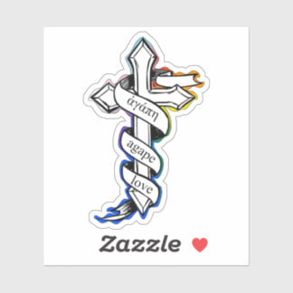 Agape-Liebe Kreuzsticker Aufkleber