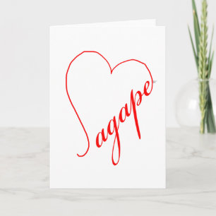Agape (rot) Note Car Karte