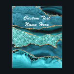 Agate Aquamarin Blue Gold Aqua Benutzerdefinierter Flyer<br><div class="desc">Flyer mit Agate Aquamarin Blue Gold Glitzer Marble Aqua Türkis Geode Anpassbare Flyer / Geschenk - Fügen Sie Ihren Namen / Text - Machen Sie Ihr besonderes Geschenk! Ändern und verschieben oder entfernen / Text / Elemente hinzufügen mit Anpassungs-Tool ! Design von MIGNED ! Bitte schauen Sie sich meine anderen...</div>