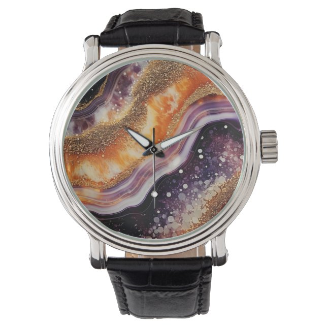 Agate Art Watch Armbanduhr (Vorderseite)