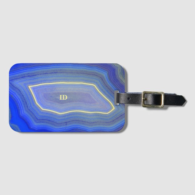 Agate Blue Gepäckanhänger (Vorderseite (Horizontal))