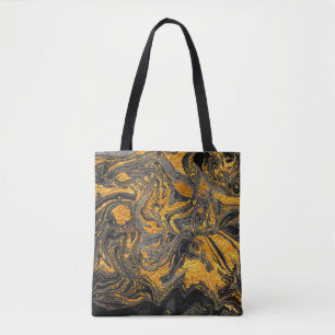 Agate Crystal. Futuristische moderne Suminagashi.  Tasche