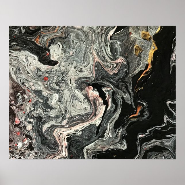 Agate Fluid Marble Poster (Vorne)