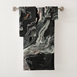 Agate Fluid-Marmor Badhandtuch Set