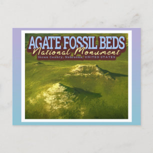 AGATE FOSSIL BETTEN NATIONAL MONUMENT - NEBRASKA U POSTKARTE
