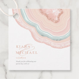 Agate Geode Glitzer Vielen Dank Rose Gold ID647 Geschenkanhänger