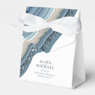 Agate Geode Glitzer Wedding Dusty Blue ID647 Geschenkschachtel