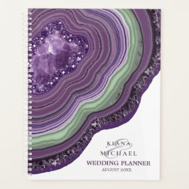 Agate Geode Glitzer Wedding Plans Violet ID647 Planer