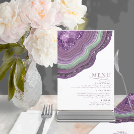 Agate Geode Glitzer Wedding Violet ID647