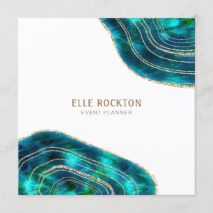 Agate Geode Kosmische Kristalle Blauer grüner Glit Einladung