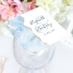 Agate Geode Script Baby Blue Gold Wedding Rechteckiger Pappuntersetzer<br><div class="desc">Dieses elegante,  moderne Hochzeitsgeschenk-Untersetzer besticht durch ein Baby-Blue Aquarell Geode Design mit vergoldetem Imitat Glitzer. Einfache Anpassung des kohlegrauen Textes auf weißem Hintergrund,  mit den Namen der Paare in handgeschriebener Kalligrafie über einen großen,  hellblauen Ampersand.</div>