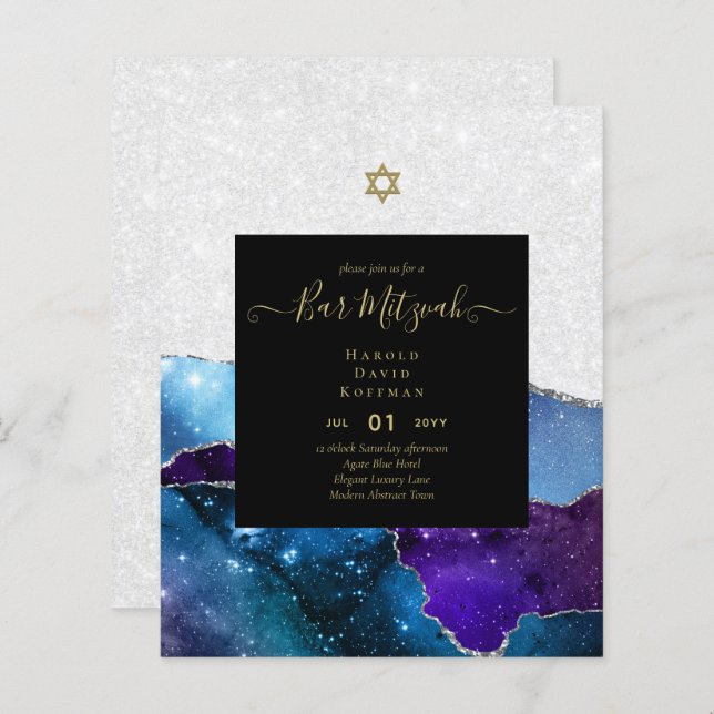 AGATE Gold BAR MITZVAH (Vorne/Hinten)