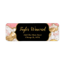 Agate: Gold und Rosa Sequins