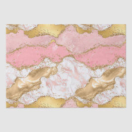 Agate: Gold und Rosa Sequins Seidenpapier