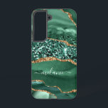 Agate Green Gold Glitzer Marmorieren Sie Ihren Nam Samsung Galaxy Hülle<br><div class="desc">Agate Green Gold Glitzer Geode Marble Individuelle Name Emerald Sparkle Personalisiert Geburtstag - Geburtstag - Geburtstag oder Hochzeitsgeschenk / Beißig - Fügen Sie Ihren Namen - Text oder Entfernen - Make Your Special Gift - Neu vergrössern und verschieben oder entfernen und fügen Sie Text / Elemente mit Anpassungstool. Design von...</div>